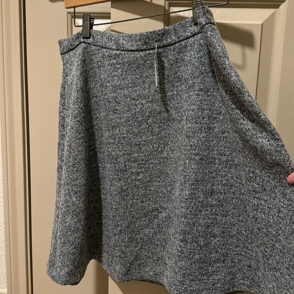 Banana Republic Factory Gray Flare Mini Skirt Size 14 NWT